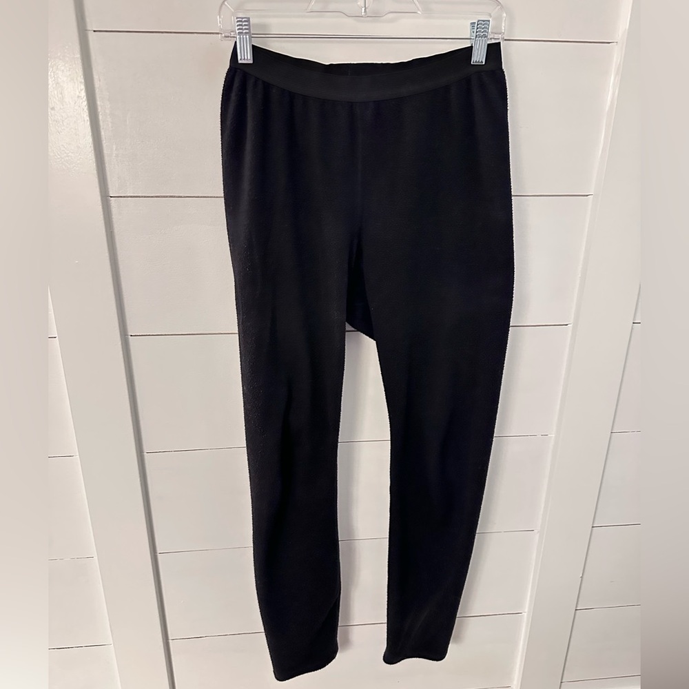 VINTAGE PATAGONIA M Capilene black unisex fleece warm layering thermal legging